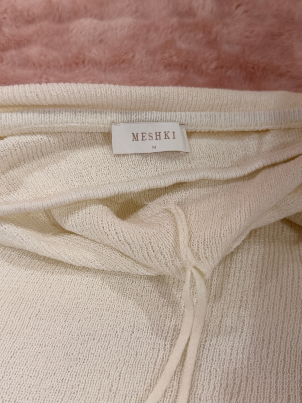 Meshki Ivory Halter Ruffle Maxi Dress - Picture 12 of 14